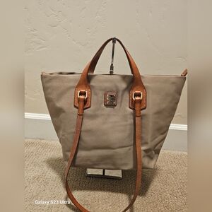 Dooney&Bourke Nylon Biege and Brown Tote